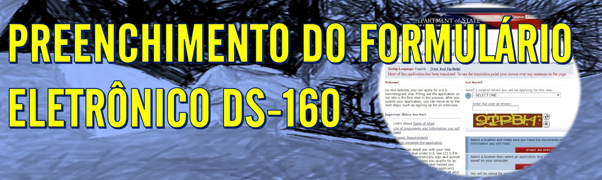 Preenchimento do formulário DS-160